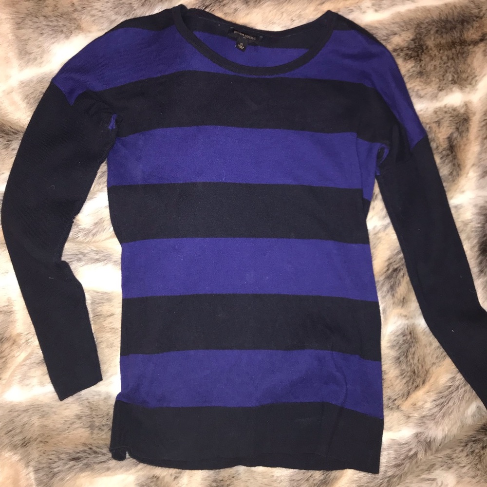 XS Banana Republic blue striped sweater